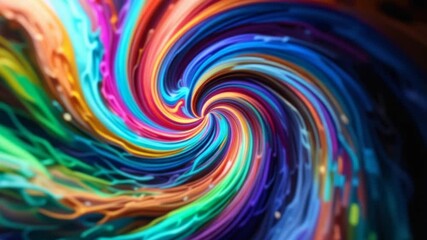 Wall Mural - Abstract Colorful Spiral Swirl Animation Background Visuals for Creative Projects