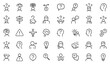 © aura studio - Confusion, uncertainty, ambiguity, hesitation, misunderstanding, lost line editable icon set, doubt and indecision symbols, UI problem solving graphics, support concept vector illustration.