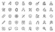 © aura studio - Immunization icon set, line art editable stroke, vaccination healthcare design, medical prevention symbol series, flat outline medical vector illustration, public health communication icon pack.