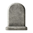 © ShahinAlam - Simple Grey Headstone With Rounded Top, crafted from smooth stone, ideal for memorials or gravesites. isolated on white background