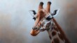 © kusuma ozora - Portrait of a Giraffe in Artistic Style, Soft Background