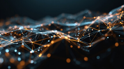 Neural Link Matrix,  Tech Background. Future technology digital abstract background concept. 3d rendering