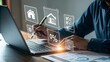 © Ashim - Photo of a man is using a laptop to review real estate options, checking a checklist and percentage details