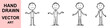 © Faiza's World - Hand drawn man cartoon stick figure character with friendly expression, open arms, vector style illustration perfect for business, presentation, and explainer animation.