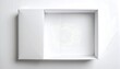 © Bisnis - Open White Box with Sliding Lid on a White Surface