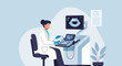 © PRISTA - Skilled Doctor Performing Ultrasound Examination With Advanced Medical Equipment