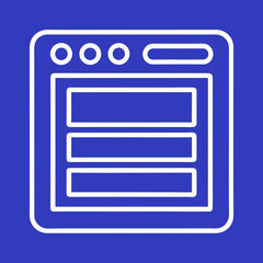 Flat layout icon for web or app interface