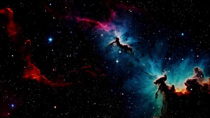 Wall Mural - Cinematic Nebula Clouds Floating in Space