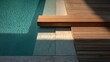 © Desain - Poolside wooden deck detail