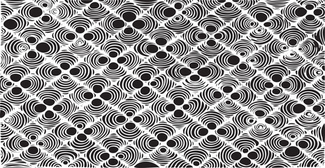 Black and white geometric pattern. Tileable texture background.