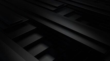 Wall Mural - This stock motion graphic video of Black Blocks  with gentle overlapping curves on seamless loops