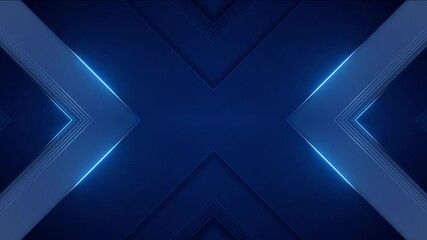 Wall Mural - This stock motion graphic video of Modern Blue Background with gentle overlapping curves on seamless loops