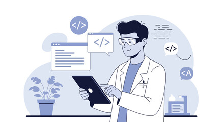 Innovative Software Developer Creating a New Application For Digital Solution