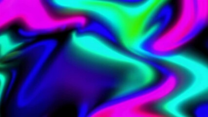 Wall Mural - neon fluid art creating psychedelic visuals