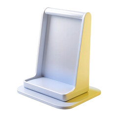 3d render of modern white display stand isolated on transparent background