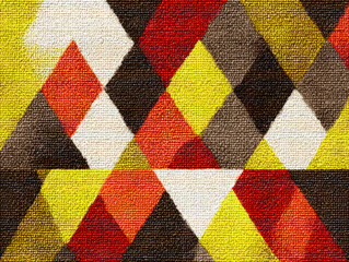 Wall Mural - abstract textile triangle pattern in warm tones