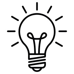 Wall Mural - Lightbulb icon vector illustration idea concept creativity innovation solution inspiration thinking bright 