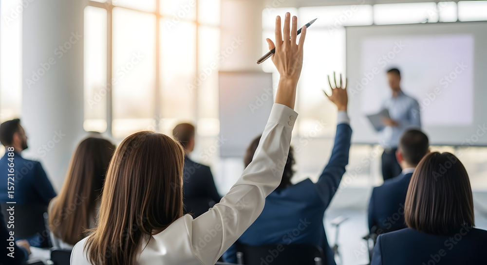Business Meeting Q&A Session Stock Photo | Adobe Stock