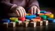 © Robert Garcia - Child Playing with Colorful Number Block