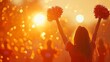 © MKM Creative - Cheerleader Pom Poms Sunset Celebration