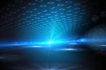 technical background with binary code