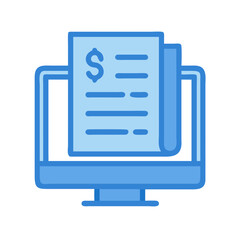 Wall Mural - online billing and payments displayed on computer screen icon