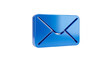 © MD - Shiny blue envelope icon symbolizing communication and mail isolated on transparent background