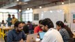 © N7 - Indian professionals gathered in coworking space for innovation challenge