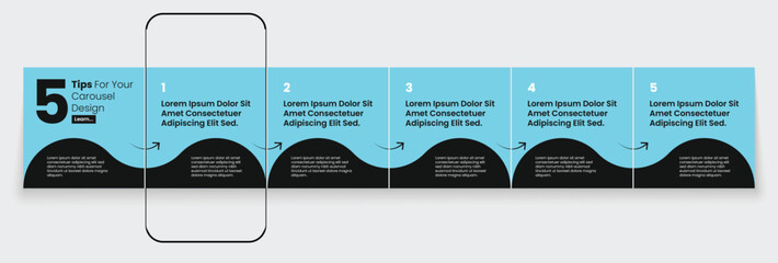 Wall Mural - social media banner frame or social media carousel template or media carousel post design. editable 