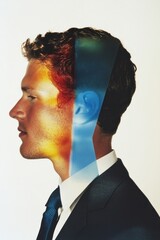 Canvas Print - business man photography portrait art.