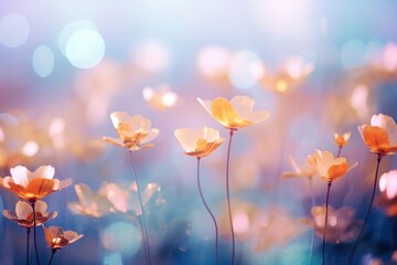 Wall Mural - flower pattern bokeh effect background light backgrounds outdoors.