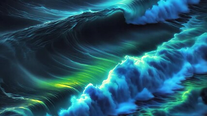 Wall Mural - abstract blue background with waves