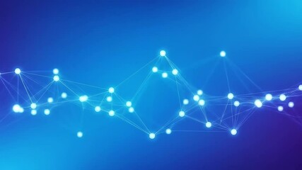 Abstract Digital Binary Code Network Flow Visualized In Blue And Purple Tones Showing Technology And Information