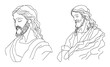© Anna - jesus christ portrait line art drawing