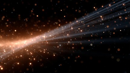 Wall Mural - vibrant rays of light burst through the darkness. glimmering particles create an ethereal glow. this