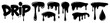 © Camel - graffiti drip font and dripping shapes set vector