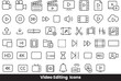 © MD: Chanmia - Collection of Filmmaking, Video Editing, and Streaming Outline Icons