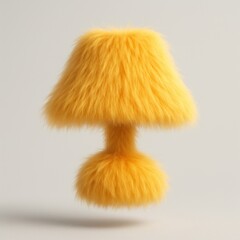 Wall Mural - fluffy yellow lamp design.