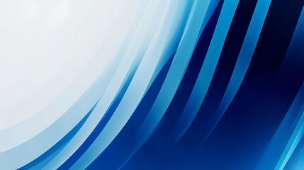 Wall Mural - abstract blue waves flowing across a gradient background