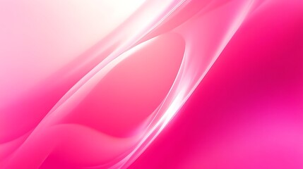 Wall Mural - vibrant pink abstract flowing waves with subtle light reflections