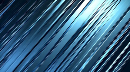 Wall Mural - abstract blue metallic stripes with diagonal light reflections