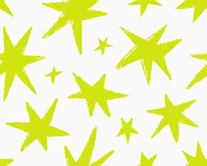 Wall Mural - star pattern. seamless texture, repeating print with abstract starry design, rough doodle irregular 