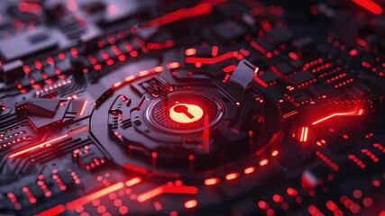 Wall Mural - Ultra HD Electronic virtual firewall animation data science security video cyber firewall video internet firewall video digital firewall video.