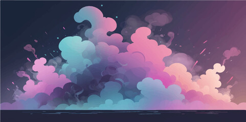 An abstract, colorful vector background featuring hearts, ideal for vibrant digital designs