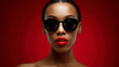 © Ula - Chic woman with bold lips and shades