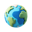 © Maharani - Cartoonish Earth globe, stylized continents and oceans