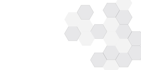 Wall Mural - abstract white soft hexagon concept design abstract technology background vector. white 3d futuristi