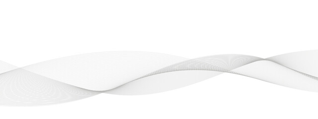 Wall Mural - abstract wavy technology curve lines on transparent background isolated. grey wave swirl, frequency 
