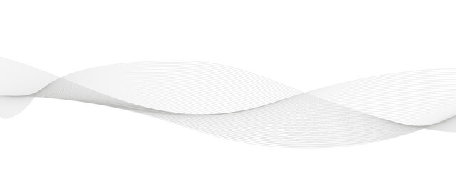Wall Mural - abstract wavy technology curve lines on transparent background isolated. grey wave swirl, frequency 