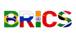 © Sergey Ilin - BRICS on white background. Isolated 3D illustration